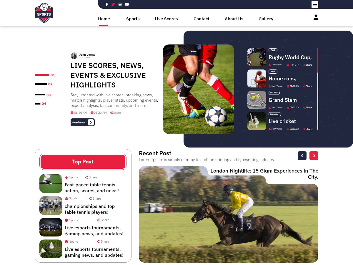 Free Sports WordPress Theme