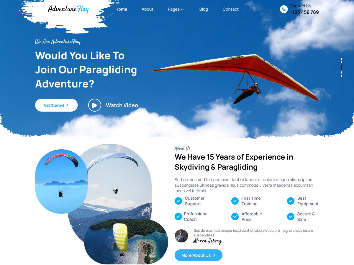 Free Adventure WordPress Theme