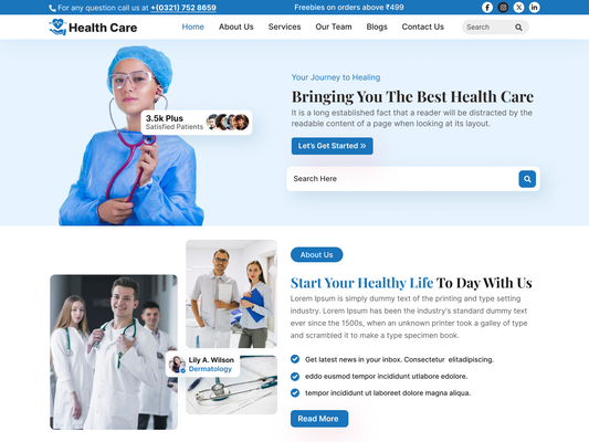 Free Health WordPress Theme