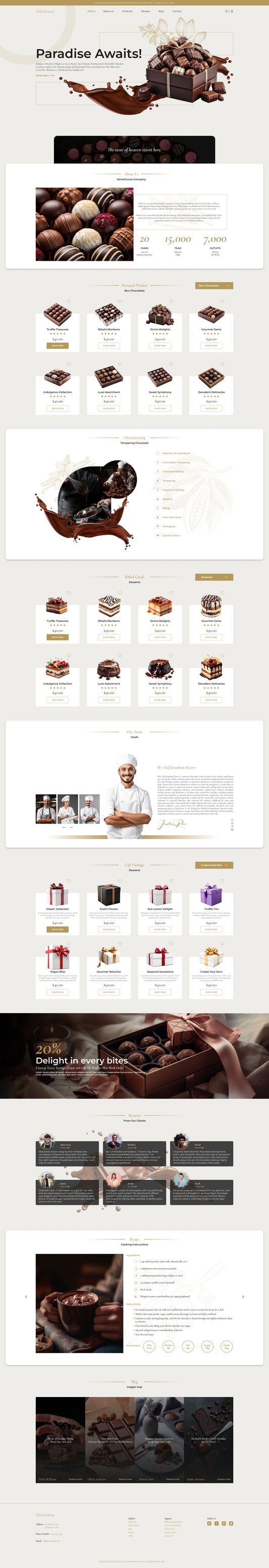 Chocolate Cake WordPress Theme