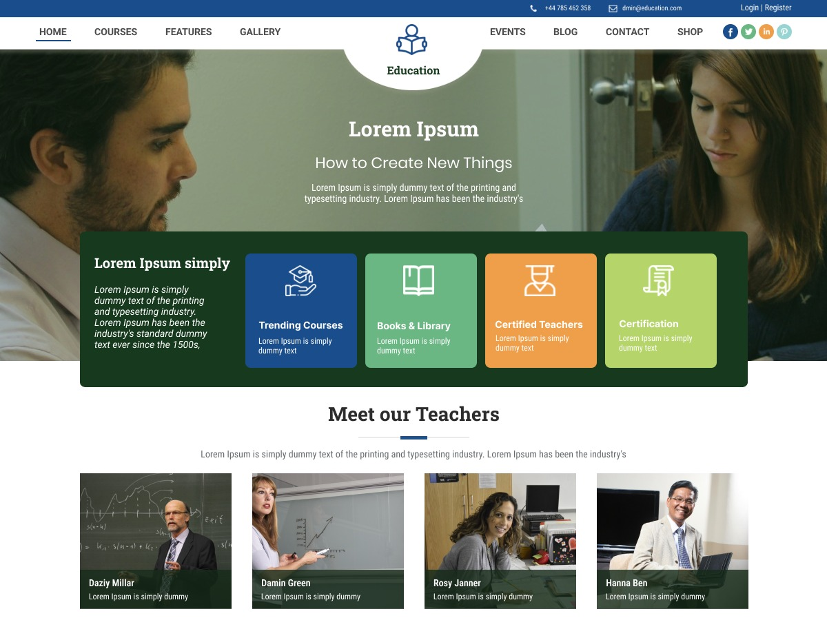 Free Education WordPress Theme