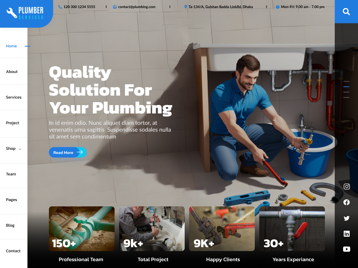 Free Plumbing WordPress Theme