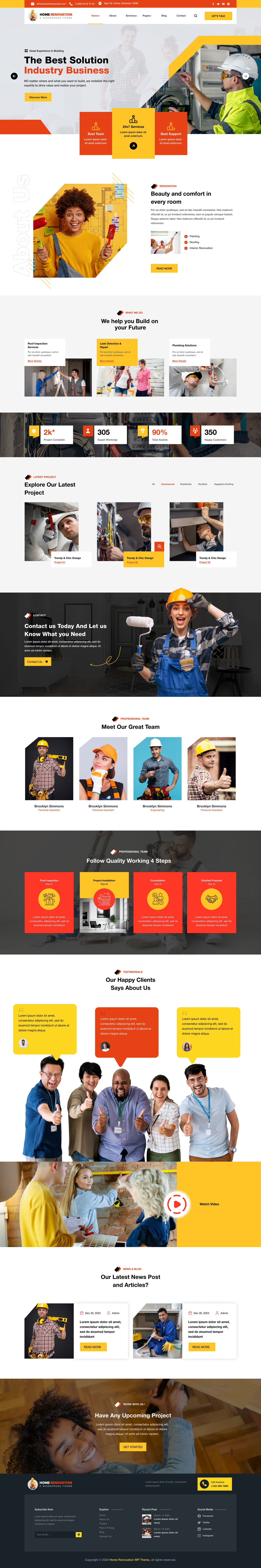 Home Construction WordPress Theme