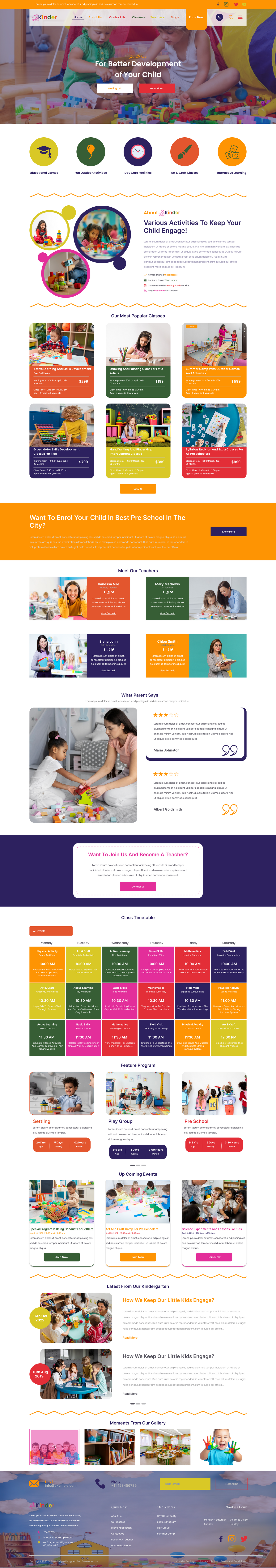 Kindergarten Playgroup WordPress Theme