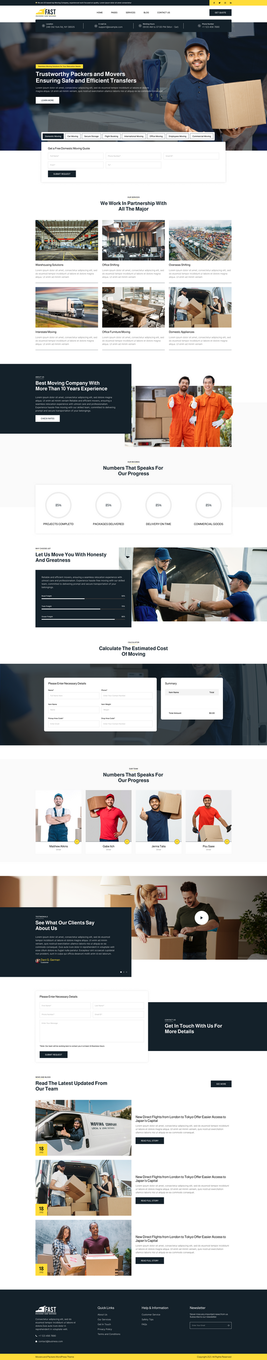 Premium Moving Company Theme