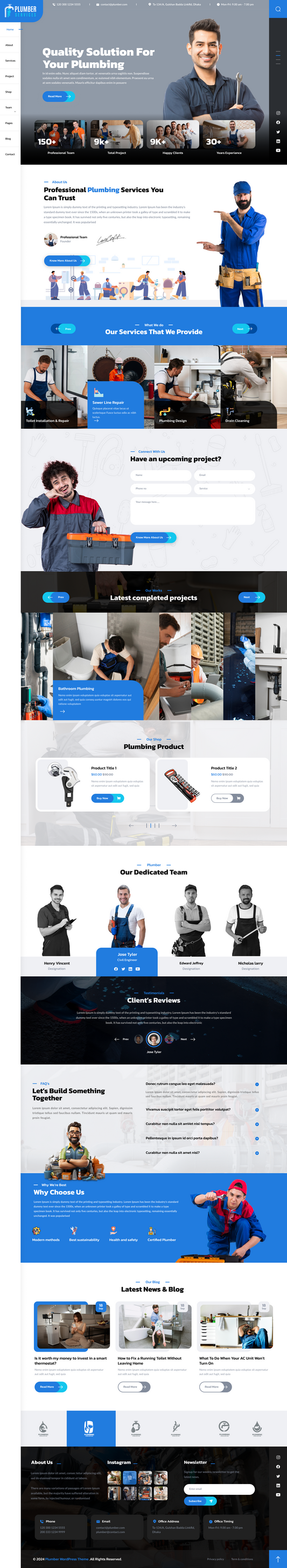 Plumber WordPress Theme