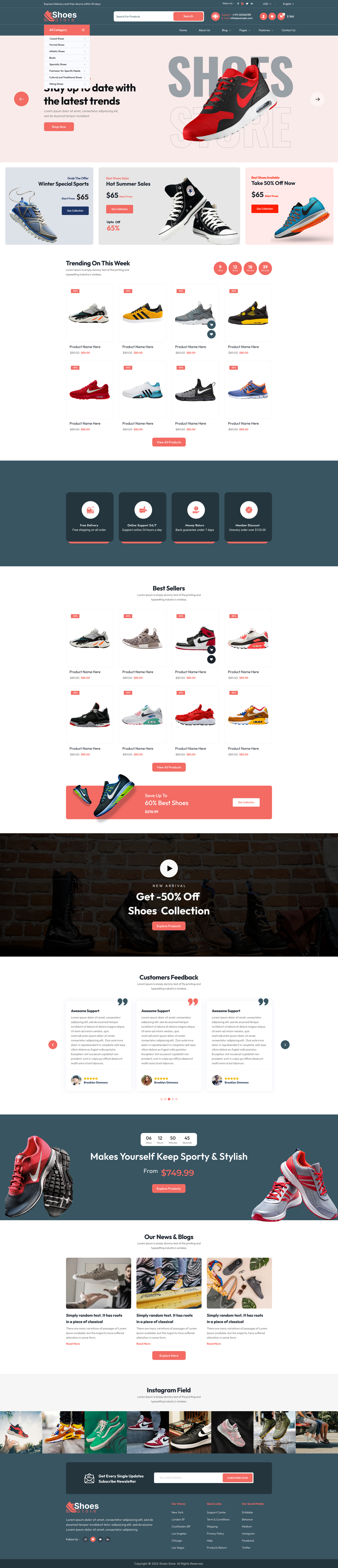 Stylish Sneakers WordPress Theme