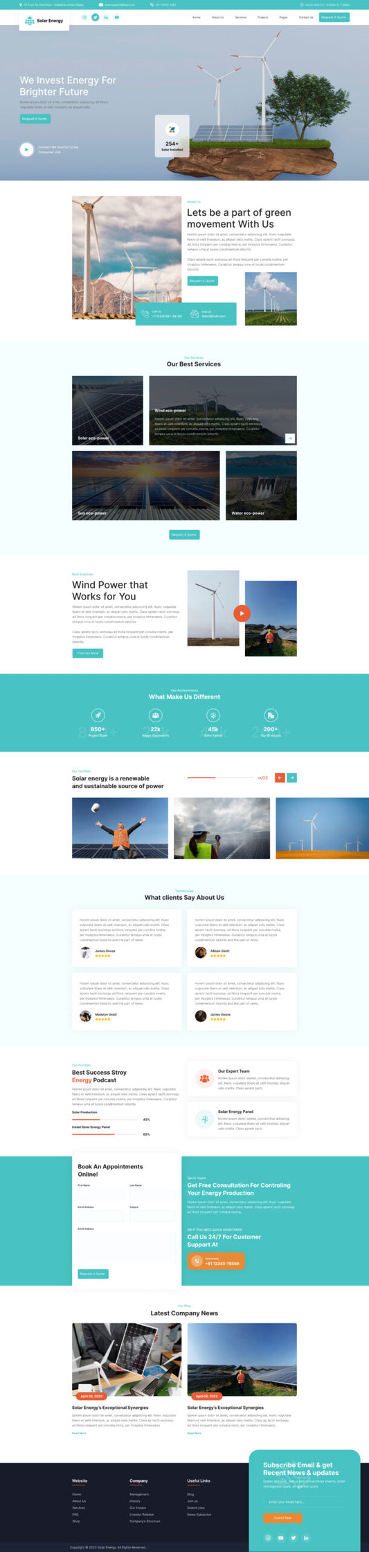 Solar energy WordPress Theme