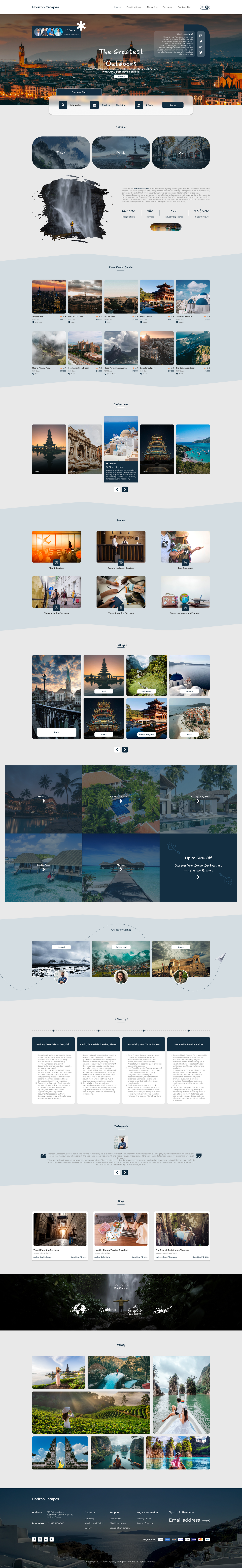 Travel Agents WordPress Theme