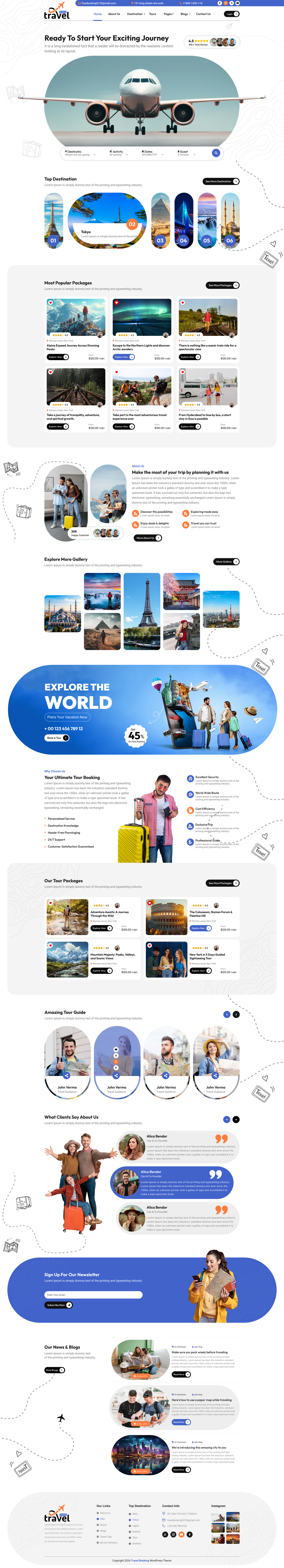 Travel Booking WordPress Theme