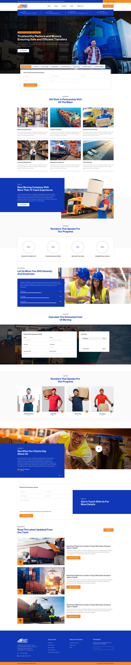 Trucking Company WordPress Theme